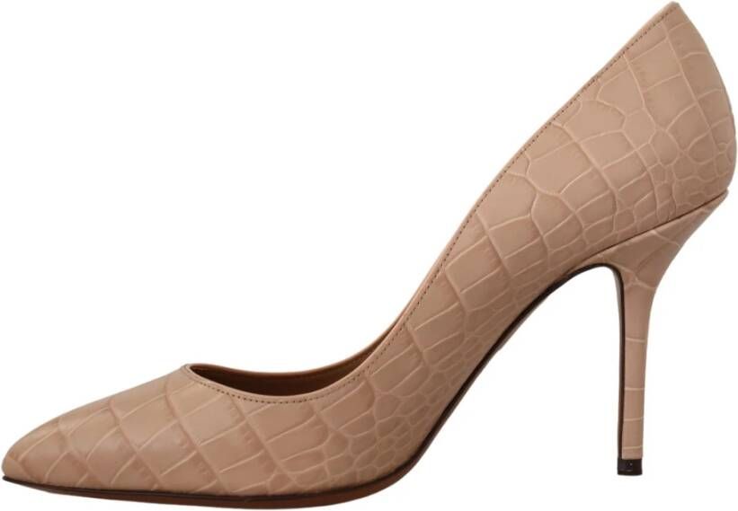Dolce & Gabbana Beige Nude Leren Bellucci Hakken Pumps Beige Dames