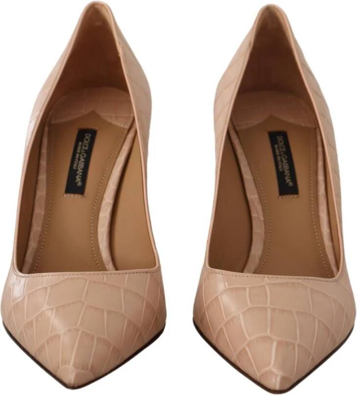 Dolce & Gabbana Beige Nude Leren Bellucci Hakken Pumps Beige Dames