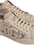 Dolce & Gabbana Beige Sneakers met Logo Patch - Thumbnail 2