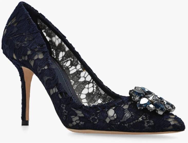 Dolce & Gabbana Bellucci kanten pumps Blauw Dames