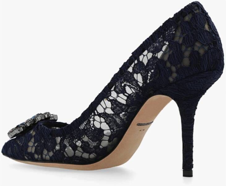 Dolce & Gabbana Bellucci kanten pumps Blauw Dames