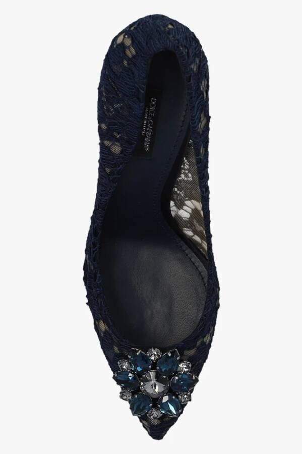 Dolce & Gabbana Bellucci kanten pumps Blauw Dames