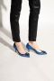 Dolce & Gabbana Elegante Kant Hakken met Juweelversiering Blue Dames - Thumbnail 4