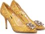Dolce & Gabbana Bellucci Taormina Kant Hakken Yellow Dames - Thumbnail 2
