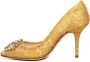 Dolce & Gabbana Bellucci Taormina Kant Hakken Yellow Dames - Thumbnail 3