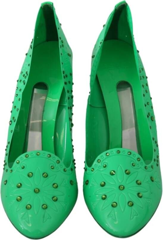 Dolce & Gabbana Betoverende Assepoester Kristal Pumps Green Dames