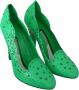 Dolce & Gabbana Betoverende Assepoester Kristal Pumps in Groen Green Dames - Thumbnail 3