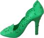 Dolce & Gabbana Betoverende Assepoester Kristal Pumps in Groen Green Dames - Thumbnail 5
