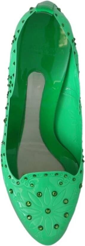 Dolce & Gabbana Betoverende Assepoester Kristal Pumps in Groen Green Dames