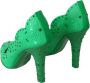 Dolce & Gabbana Betoverende Assepoester Kristal Pumps in Groen Green Dames - Thumbnail 11