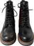 Dolce & Gabbana Zwarte leren militaire gevechtslaarzen Black Heren - Thumbnail 2