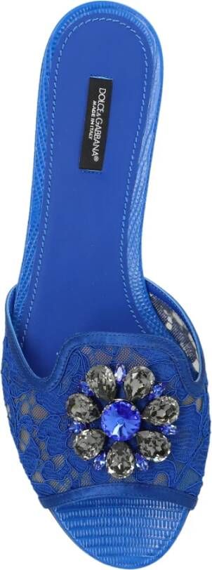Dolce & Gabbana Bianca Slides Blue Dames