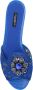 Dolce & Gabbana Bianca Slides Blue Dames - Thumbnail 6