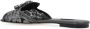 Dolce & Gabbana Black Taormina Lace Crystal Bianca Slides Shoes Zwart Dames - Thumbnail 7