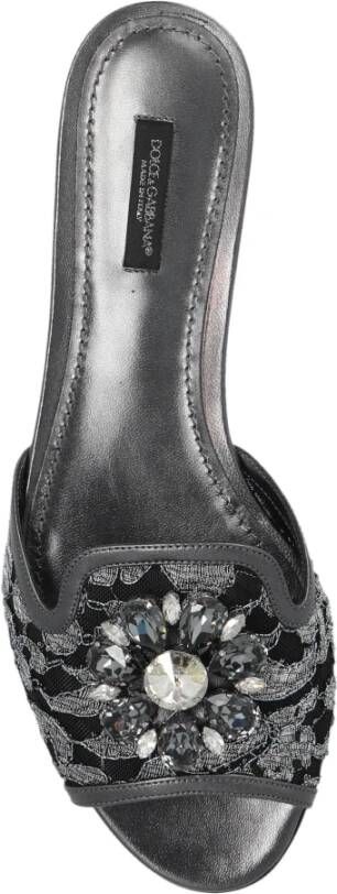 Dolce & Gabbana Bianca Slides Gray Dames