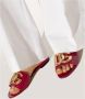 Dolce&Gabbana Sandalen Shiny Calfskin Mules With DG Logo in roze - Thumbnail 3