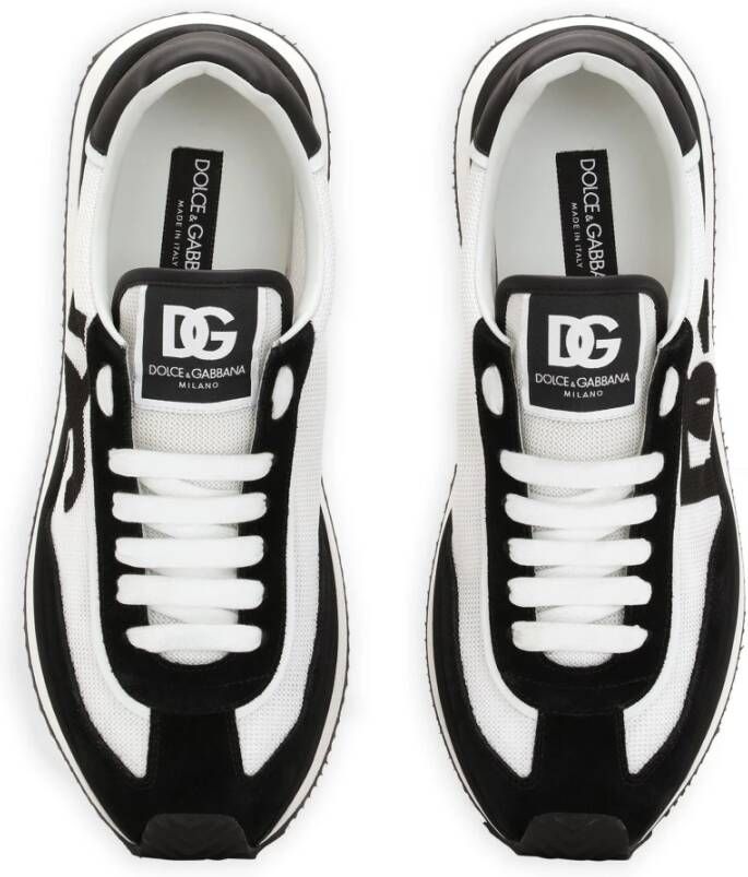 Dolce & Gabbana Bianco e Nero Sneakers Black Heren