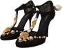 Dolce & Gabbana Zwarte Nep Parels Crystal Vally Hakken Sandalen Schoenen Black Dames - Thumbnail 2