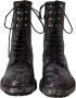Dolce & Gabbana Chique Zwarte Veterschoenen Grijs-Wit Black Heren - Thumbnail 2