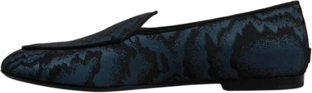 Dolce & Gabbana Blauw en Zwart Loafer Slipon