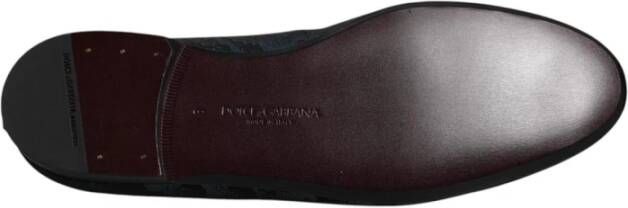 Dolce & Gabbana Blauw & Zwart Slip-On Loafers