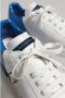 Dolce & Gabbana Blauw Wit Leren Logo Lage Top Sneakers - Thumbnail 2