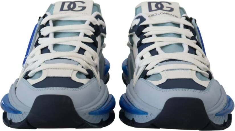 Dolce & Gabbana Blauw Witte Space Sport Sneakers Blue Heren