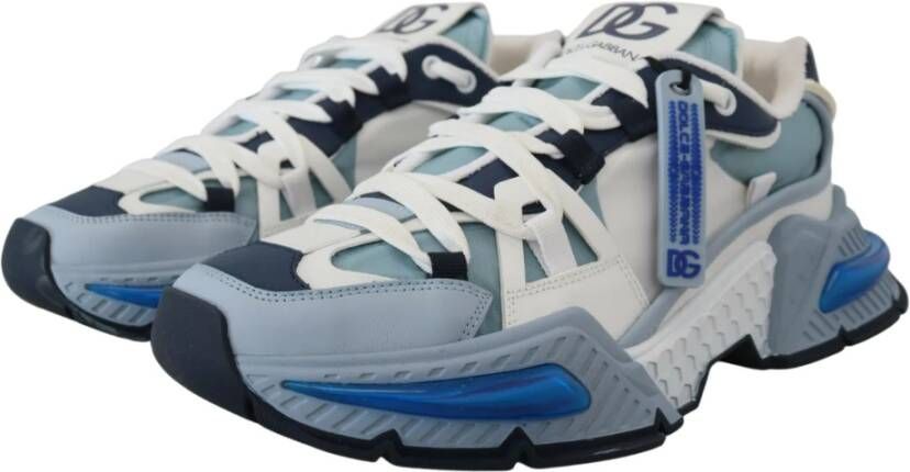 Dolce & Gabbana Blauw Witte Space Sport Sneakers Blue Heren