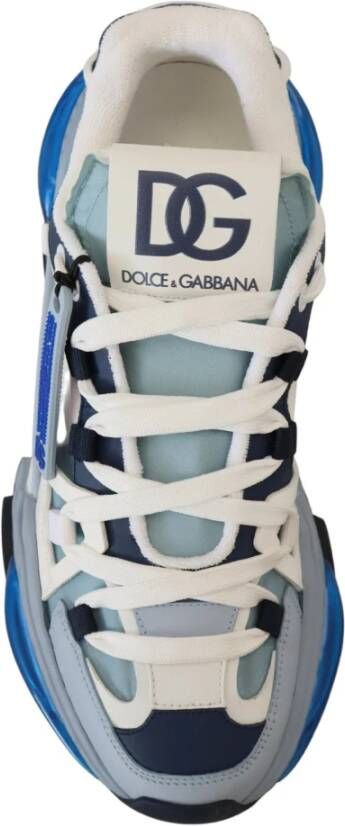 Dolce & Gabbana Blauw Witte Space Sport Sneakers Blue Heren