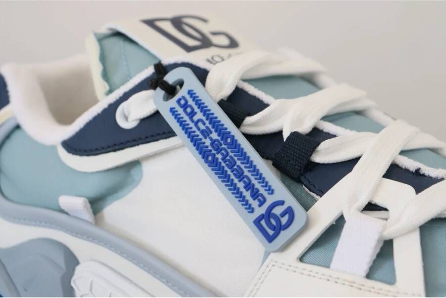 Dolce & Gabbana Blauw Witte Space Sport Sneakers Blue Heren