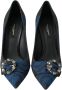 Dolce & Gabbana Blauwe kristalversierde hakken pumps schoenen Blue Dames - Thumbnail 7