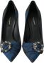 Dolce & Gabbana Blauwe kristalversierde hakken pumps schoenen Blue Dames - Thumbnail 13
