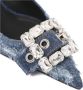 Dolce & Gabbana Blauwe Versleten Denim Pumps met Kristalversiering Blue Dames - Thumbnail 2