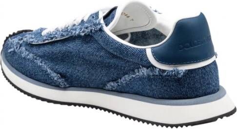 Dolce & Gabbana Blauwe Jeans Denim Kussen Sneakers Blue Heren