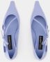 Dolce & Gabbana Blauwe Kalfsleren Slip-On Ballerina's Blue Dames - Thumbnail 15