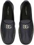Dolce & Gabbana Blauwe Leren Loafers met Logo Plaque Blue Heren - Thumbnail 4