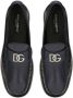 Dolce & Gabbana Blauwe Leren Loafers met Metalen DG Logo Blue Heren - Thumbnail 14