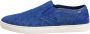 Dolce & Gabbana Blauwe Leren Slip-On Sneakers met Logo - Thumbnail 2