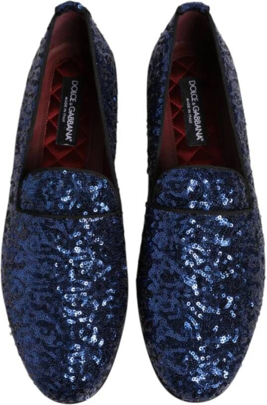 Dolce & Gabbana Blauwe Loafers Pantoffels Heren Schoenen