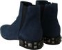 Dolce & Gabbana Suède enkellaarsjes met decoratieve studs Blue Dames - Thumbnail 7