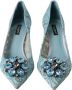 Dolce & Gabbana Blauwe Taormina Kristal Hak Pumps Schoenen Blue Dames - Thumbnail 9