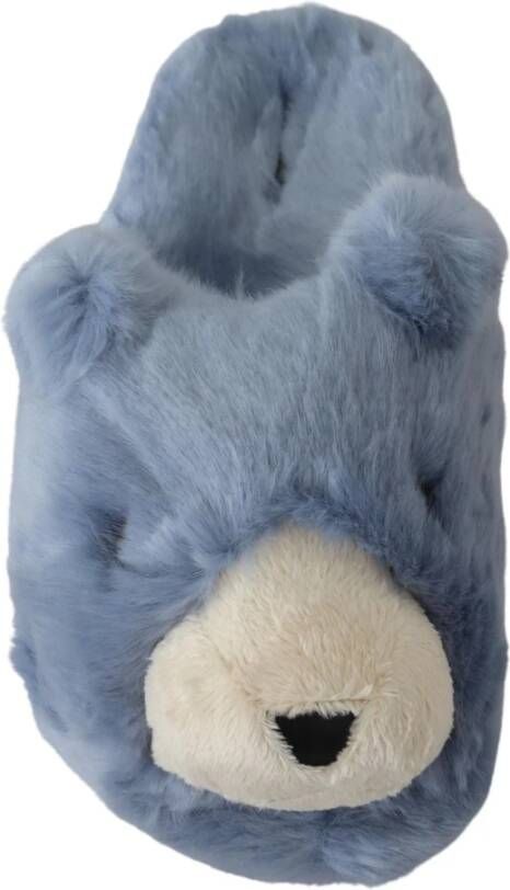 Dolce & Gabbana Blauwe Teddy Bear Loafers Schoenen Blue Heren