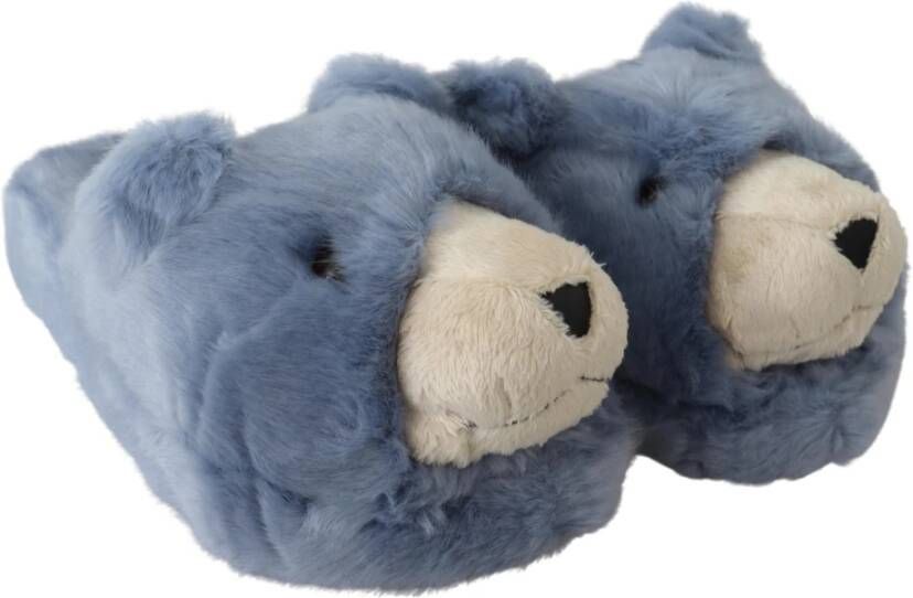 Dolce & Gabbana Blauwe Teddy Bear Loafers Schoenen Blue Heren