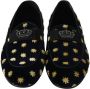 Dolce & Gabbana Elegante Fluwelen Loafers met Kroonborduursel Black - Thumbnail 7
