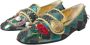 Dolce & Gabbana Bloemen Brokaat Ballerina's Blauw Blue Dames - Thumbnail 3