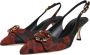 Dolce & Gabbana Bloemen Slingback Pumps Zwart Kristal Hak Multicolor Dames - Thumbnail 3