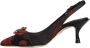 Dolce & Gabbana Bloemen Slingback Pumps Zwart Kristal Hak Multicolor Dames - Thumbnail 5