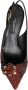 Dolce & Gabbana Bloemen Slingback Pumps Zwart Kristal Hak Multicolor Dames - Thumbnail 6