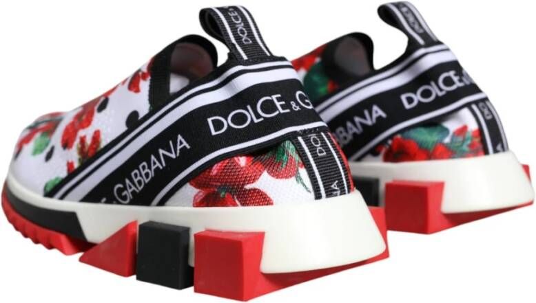 Dolce & Gabbana Bloemen Sorrento Sneakers met Logo Details Multicolor Dames