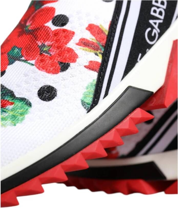 Dolce & Gabbana Bloemen Sorrento Sneakers met Logo Details Multicolor Dames